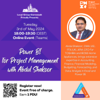 Online event LG Darmstadt: Power BI for Project Management (Abdul Shakoor)